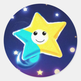 笑顔の星空の冒険 ラウンドシール