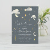笑顔の月がメールの招待状でベビーシャワーを星にする (スタンド正面)