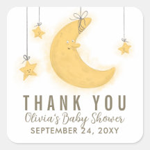 笑顔の月の星赤ちゃんシャワーありがとう