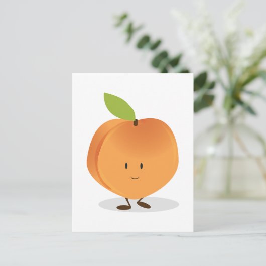 笑顔の桃 ポストカード (スタンド正面)