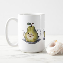 笑顔の梨のティーポット コーヒーマグカップ