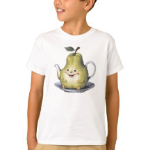 笑顔の梨のティーポット