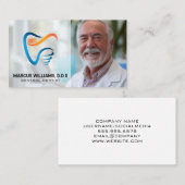 笑顔の歯科医 | クリエイティブデンタルロゴ 名刺 (正面/裏面)