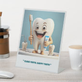 "笑顔の歯" 台座サイン (インサイチュ)