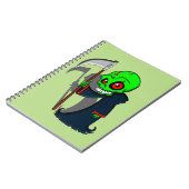 笑顔の死神イラストレーション不気味カッコいい ノートブック (左側)