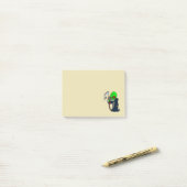 笑顔の死神イラストレーション不気味カッコいい ポストイット (デスク上)