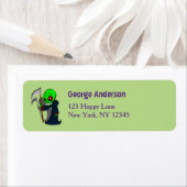 笑顔の死神イラストレーション不気味カッコいい ラベル (インサイチュ)