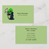 笑顔の死神イラストレーション不気味カッコいい 名刺 (正面/裏面)