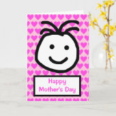 笑顔の母の日 カード (黄色い花)