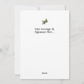 笑顔の水色サンタクリスマスカード シーズンカード (裏面)