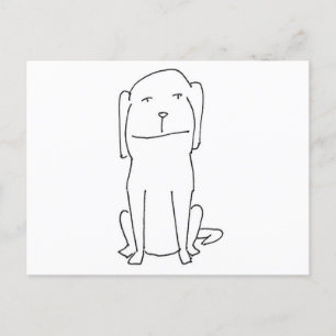 笑顔の漫画の犬 ポストカード