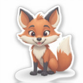 笑顔の漫画 シール (正面)