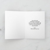 笑顔の牛かわいい愛らしい最初の誕生日カード カード (内部)