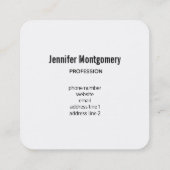 笑顔の牛かわいい愛らしい誕生日 スクエア名刺 (裏面)