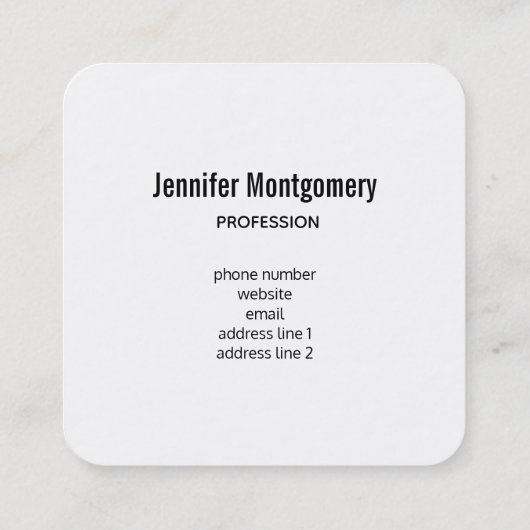 笑顔の牛かわいい愛らしい誕生日 スクエア名刺 (裏面)