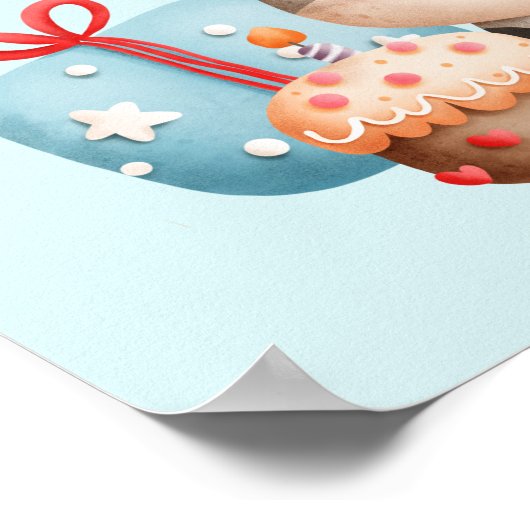 笑顔の牛かわいい愛らしい誕生日 ポスター (角)