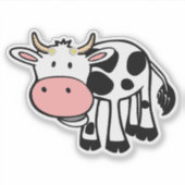 笑顔の牛とデイジー シール (正面)