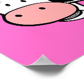 笑顔の牛とデイジー ポスター (角)