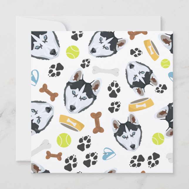 笑顔の犬ハスキー (正面)