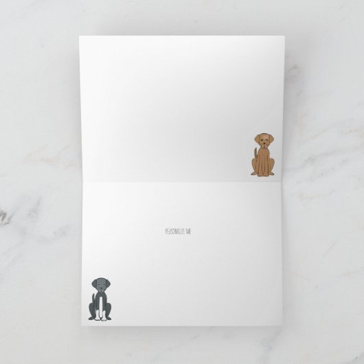 笑顔の犬 カード (内部)