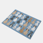 笑顔の犬 ドアマット (アングル)