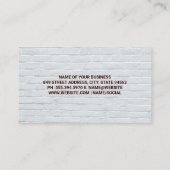 笑顔の犬 | レンガ壁 名刺 (裏面)