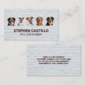 笑顔の犬 | レンガ壁 名刺 (正面/裏面)