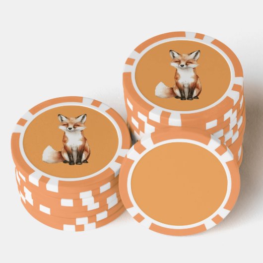 笑顔の狐 ポーカーチップ (積み重ね)