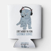 笑顔の猫おもしろいカスタマーサポートEpic In皮肉 缶クーラー (裏面)