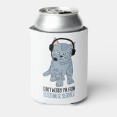 笑顔の猫おもしろいカスタマーサポートEpic In皮肉 缶クーラー (缶裏面)
