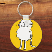 笑顔の猫が幸せ。猫をテーマにした キーホルダー (正面)