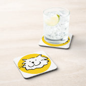 笑顔の猫が幸せ。猫をテーマにした コースター (右側)