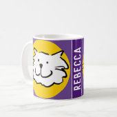 笑顔の猫の顔 コーヒーマグカップ (正面左)