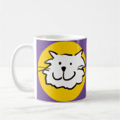 笑顔の猫の顔 コーヒーマグカップ (左)