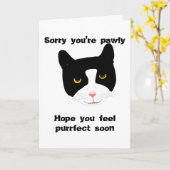 笑顔の猫顔が好調 カード (黄色い花)