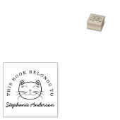 笑顔の猫 |このカスタム本は名前に属している ラバースタンプ (押印)