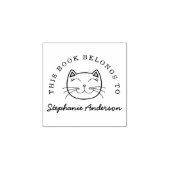 笑顔の猫 |このカスタム本は名前に属している ラバースタンプ (インプリント)