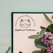 笑顔の猫 |このカスタム本は名前に属している ラバースタンプ