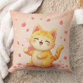 笑顔の猫 クッション (ブランケット)