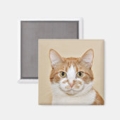 笑顔の猫 マグネット (正面/裏面)