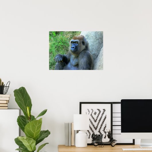 笑顔の猿 ポスター (ホームオフィス)