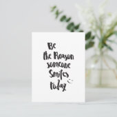 笑顔の理由引用文書 ポストカード (スタンド正面)