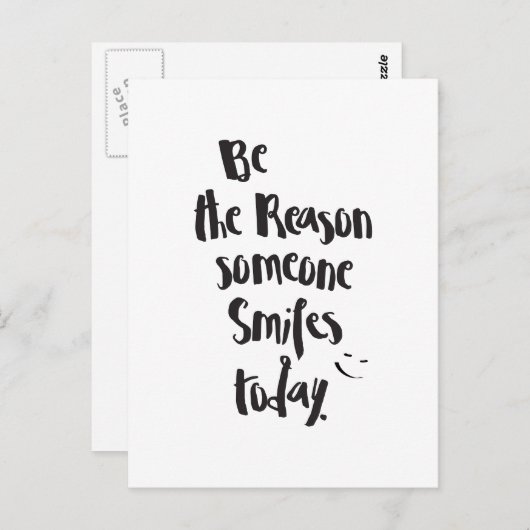 笑顔の理由引用文書 ポストカード (正面/裏面)