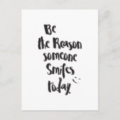 笑顔の理由引用文書 ポストカード (正面)