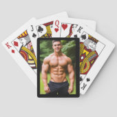 笑顔の男性ボディビルダー | トランプ (裏面)