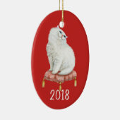 笑顔の白い子猫記念の年 セラミックオーナメント (右)