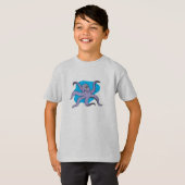 笑顔の紫色のタコ Tシャツ (正面フル)