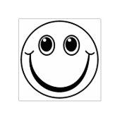笑顔の絵文字顔 ラバースタンプ (インプリント)