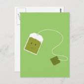 笑顔の緑茶バッグ ポストカード (正面/裏面)