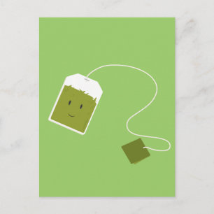 笑顔の緑茶バッグ ポストカード